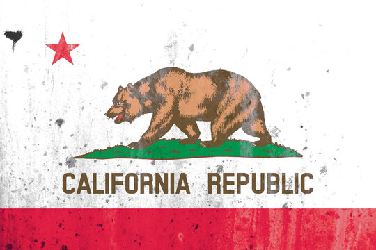 Grunge California State Flag
