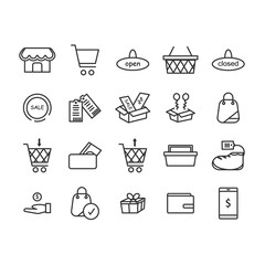 icon icons set web symbol shopping business cart sign illustration internet button shop vector basket computer design buttons home bag gift house isolated card phone