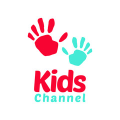 Fototapeta premium Kids Channel logo icon design template