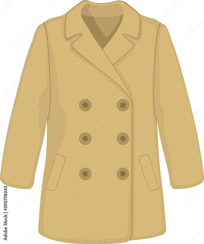 Wall mural Vector illustration of emoticon of a coat