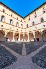 Fototapeta premium Sforzesco Castle view in Milano City of Italy