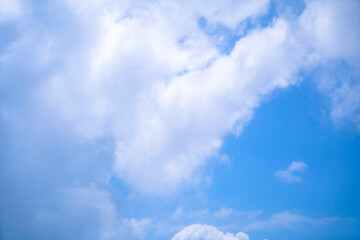 Beautiful cloud with a nice blue sky.