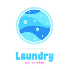 Laundry logo icon symbol design template