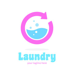 Laundry logo icon symbol design template