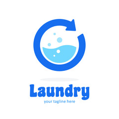 Laundry logo icon symbol design template