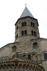 notre-dame-du-port basilica in clermont-ferrand in auvergne (france)