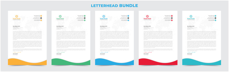 creative professional letterhead design template