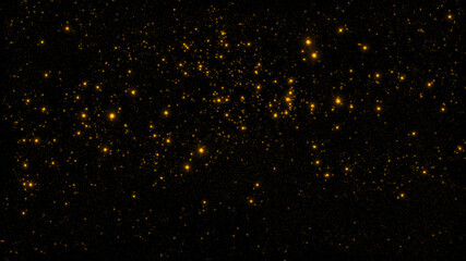 シンプルなオレンジの満天のキラキラ星空背景イメージ素材