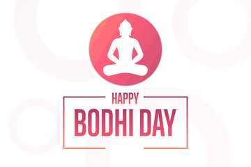 Bodhi Day. December 8. Holiday concept. Template for background, banner, card, poster with text inscription. Vector EPS10 illustration.
