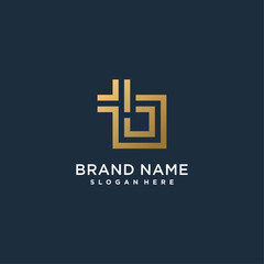 Obraz premium Letter B logo with modern golden style for company Premium Vector part 5