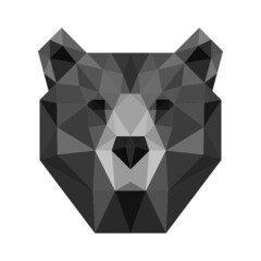 Animal Head low poly triangle geometric low poly logo icon symbol template design