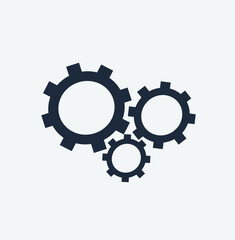 Setting and Gears Icon. Concept of cooperation, working and tools. 
