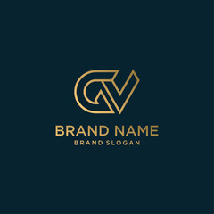 Cool golden letter logo for company Premium Vector part 1