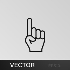 Hands, fingers, sign, show, up outline icons. Can be used for web, logo, mobile app, UI, UX