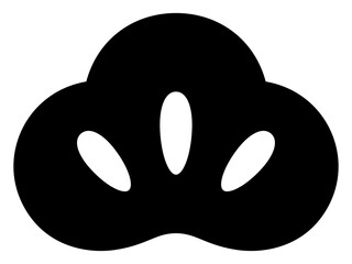 かわいい松の葉のシルエット_和風イラスト