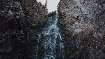 waterfall in the mountains