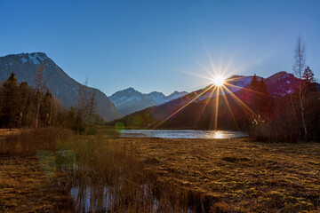 Oberstdorf - Moorweiher - Herbst - Sonnenuntergang