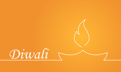 Linear background for Diwali holiday, vector art illustration.