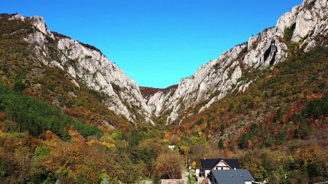 Aerial view of Zadielska dolina valley in Slovakia