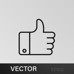 Gesture, hand, thumb, up outline icons. Can be used for web, logo, mobile app, UI, UX
