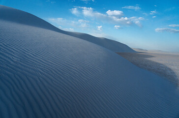 Rippled sand dunes