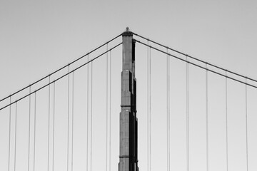 Golden Gate ridge in Black and white