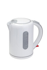 White electric kettle isolated on white background.