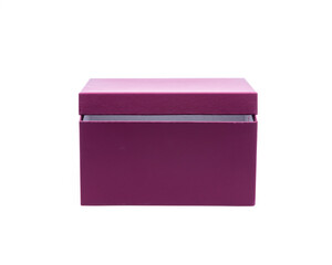 Red box with lid isolated on white