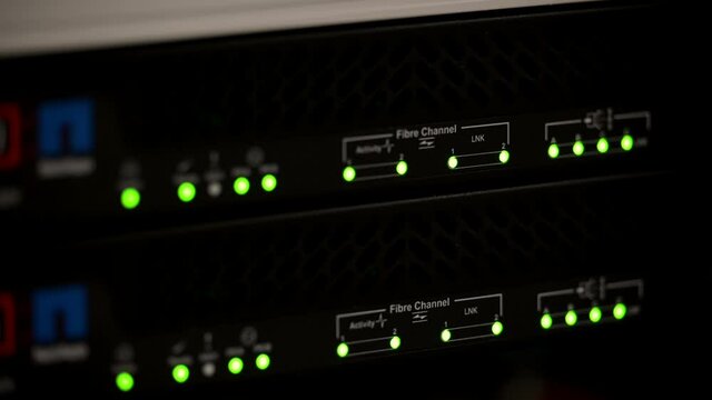 Netzwerk Switch Interface mit LED-Leuchten zur Kontrolle zum Internet Zugang
