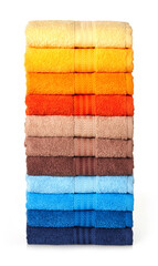 Multi-colored towels stack