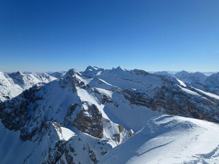 Fototapeta na wymiar Winter hiking tour to Pleisenspitze mountain, Tyrol, Austria