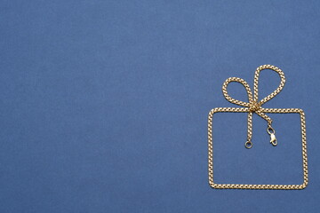 christmas gift and gold chain