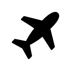 Obraz premium plane icon flat vector logo design trendy
