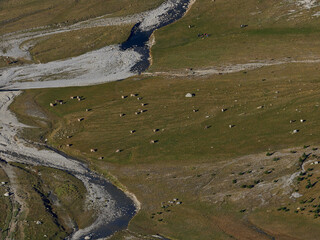 Views of parts of the Ordesa valley from the viewpoints, Aragonese Pyrenees, Spain