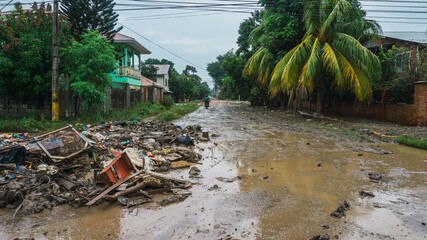 Disaster in La Lima and Valle de Sula Honduras Central America post hurricane ETA and IOTA