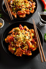 Spicy garlic fried chicken (Kkanpunggi)