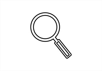 Search icon or Magnifying glass icon, sign flat vector graphic