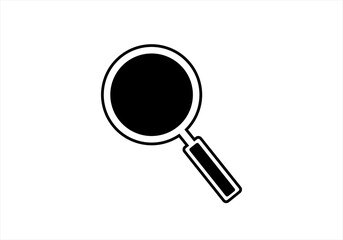 Search icon or Magnifying glass glyph icon, sign flat vector graphic