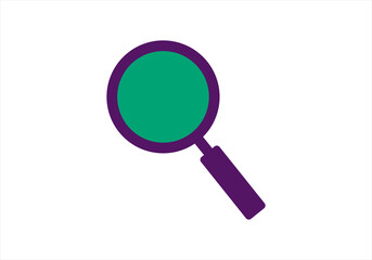 Search icon or Magnifying glass flat icon, sign flat vector graphic