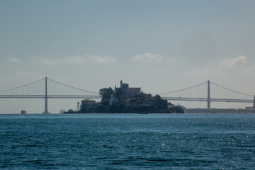 Alcatraz Island in the San Francisco Bay.