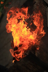 fire in the dark