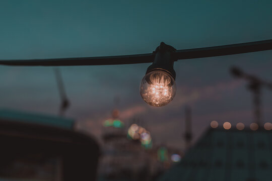 a quiet moment at a festival full of lights