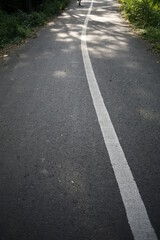 road in the countryside. sunlight on asphalt