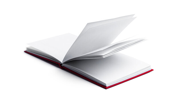 Blank notebook on a white background. High quality photo