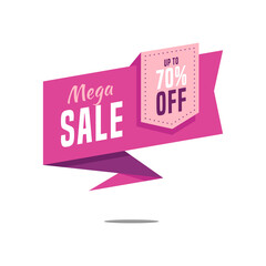 Sale speech bubble banner special offer discount design template