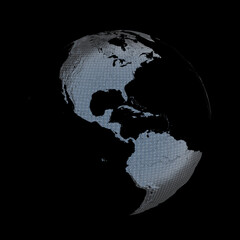Solar cells Earth. 3D render. 