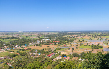 Fototapeta na wymiar Paysage rural à Battambang, Cambodge