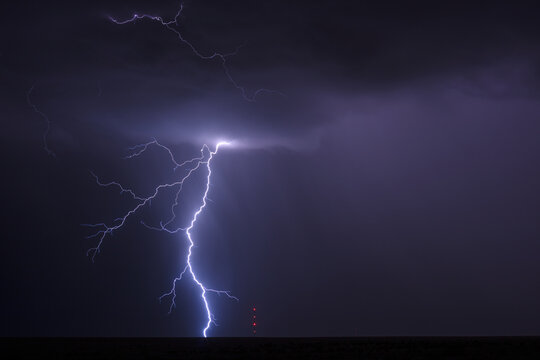 Lightning strike in a storm