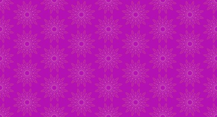 seamless floral pattern. horizontal cover. pink, lilac background. monochrome gilded contour ornament.