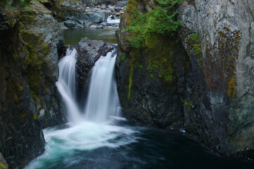Fototapeta na wymiar Englishman river Falls Vancouver Island